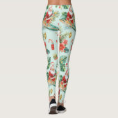 Leggings Beach Surf Christmas Party with Santa Claus (Dos)