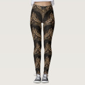 Leggings Bead Look ART DECO 1920s Era : Black & Gold (Devant)
