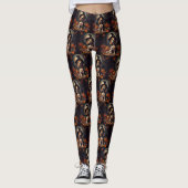 Leggings Beagle Citrouille Halloween effroi (Devant)