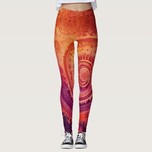 Leggings Beau Art Abstrait traditionnel (Devant)