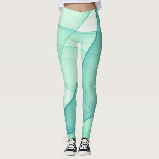 Leggings Beau Art Décor Géométrique Abstrait (Devant)