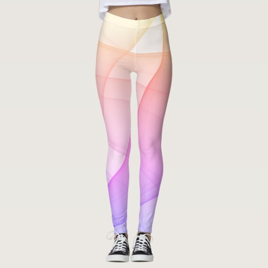 Leggings Beau Art Décor Géométrique Abstrait (Devant)