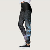 Leggings Beau art géométrique Abstrait élégant sur noir (Gauche)
