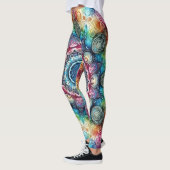 Leggings Beau Cercles psychédéliques ajustés Jambes (Gauche)