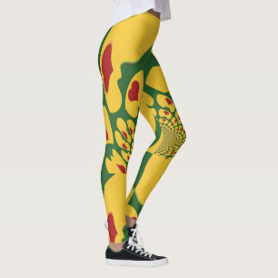 Leggings Beau coeur de samba pois pois conception abstraite