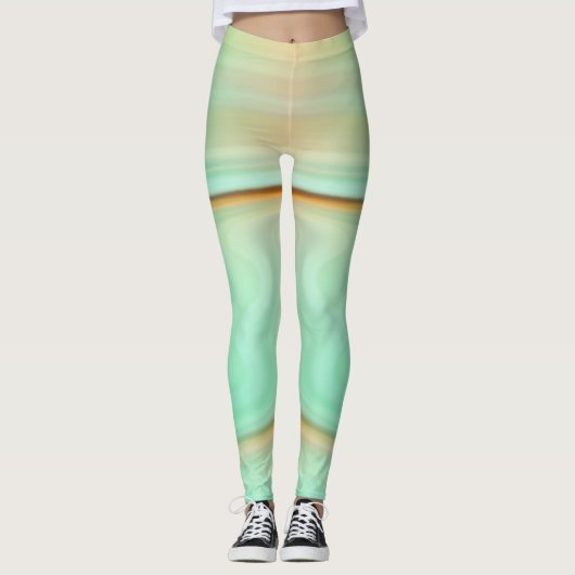Leggings Beau dégradé de menthe (Devant)