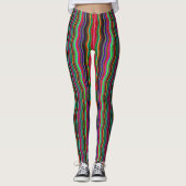 Leggings Beau Motif coloré Wavy Stripe (Devant)