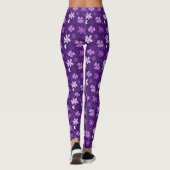 Leggings Beau Motif de fleurs violettes de marguerite (Dos)