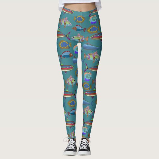 Leggings Beau Motif de mer (Devant)