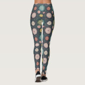 Leggings Beau motif fleuri multicolore (Dos)