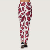 Leggings Beau Red Roses léopard Motif animal (Dos)