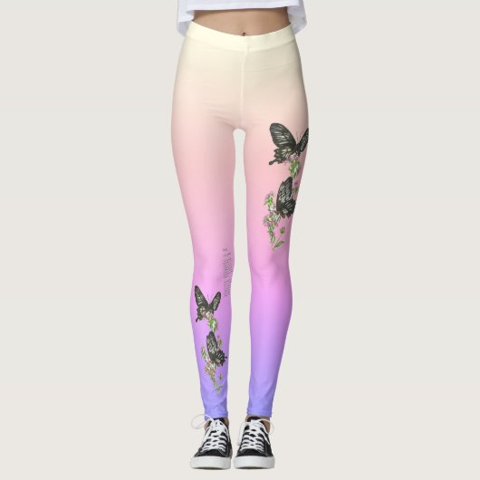 Leggings Beau Rose de Ceylan en voie de disparition papillo (Devant)