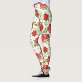 Leggings Beau Rose Floral Rouge (Gauche)