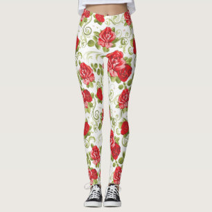 Leggings Beau Rose Floral Rouge