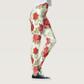 Leggings Beau Rose Floral Rouge (Droite)