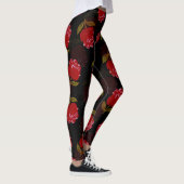 Leggings Beau Rouge translucide rose motif de broderie (Droite)