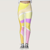 Leggings beau soleil peinture abstraite (Devant)