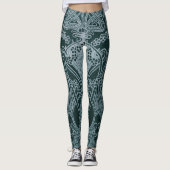 Leggings Beau, turquoise argent, motif de nouveau d'art, (Devant)