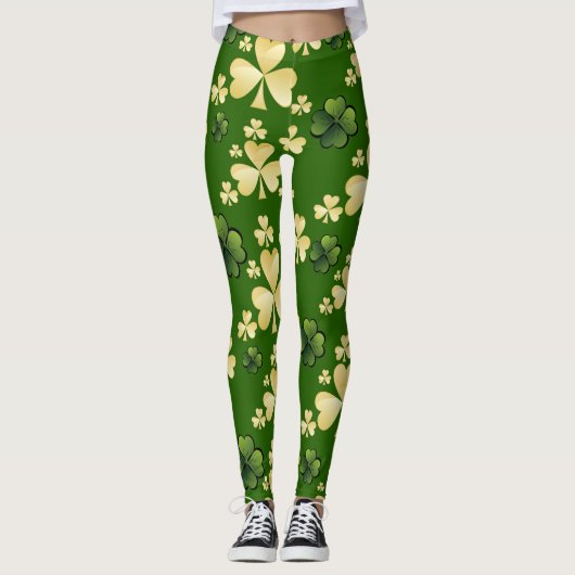 Leggings Beaucoup de Shamrocks / -Soyez irlandais pour une  (Devant)