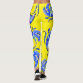 Leggings Beaucoup d'ondes artistiques abstraites (Dos)
