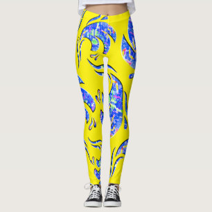 Leggings Beaucoup d'ondes artistiques abstraites