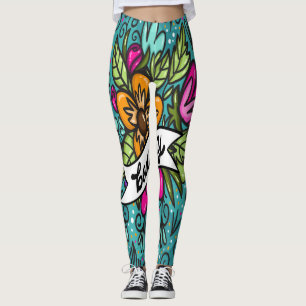 Leggings Beauté de l'oreiller avec fleurs