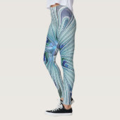 Leggings Beauté florale Abstraite moderne Blue Pastel Flowe (Gauche)
