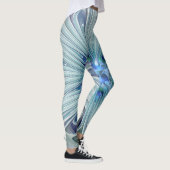 Leggings Beauté florale Abstraite moderne Blue Pastel Flowe (Droite)