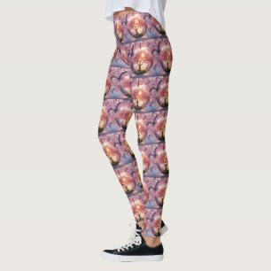 Leggings "Beauté réfléchie : Pomme de verre avec arbre en f