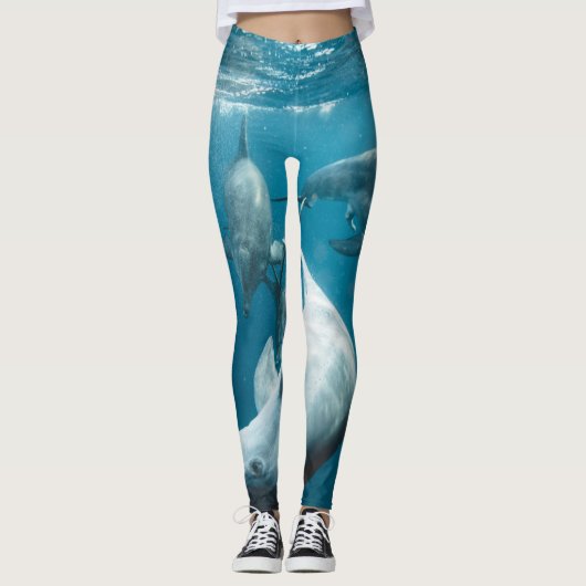 Leggings Beaux dauphins mignons (Devant)