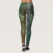 Leggings Beaux et élégants Feuilles tropicaux| Légendes (Dos)