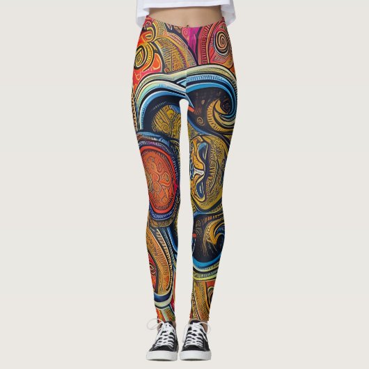 Leggings Beaux hérissons traditionnels (Devant)