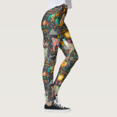 Leggings Beaux lamas sur les guêtres grises (Droite)