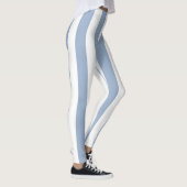 Leggings Bébé Bleu & Blanc à Rayures (Droite)
