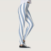Leggings Bébé Bleu & Blanc à Rayures (Droite)