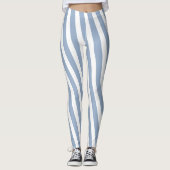 Leggings Bébé Bleu & Blanc à Rayures (Devant)