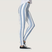 Leggings Bébé Bleu & Blanc à Rayures (Droite)