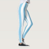 Leggings Bébé Bleu et Blanc Grandes Dimensions Verticales (Droite)