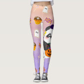Leggings Bébé mignon Halloween Panda Trick ou traitement (Devant)