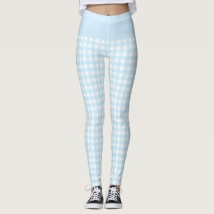 Leggings Bébé tendance bleu et blanc chèque En vichy Motif