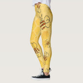 Leggings Bee Buzzing Honey Bees mignonne (Gauche)
