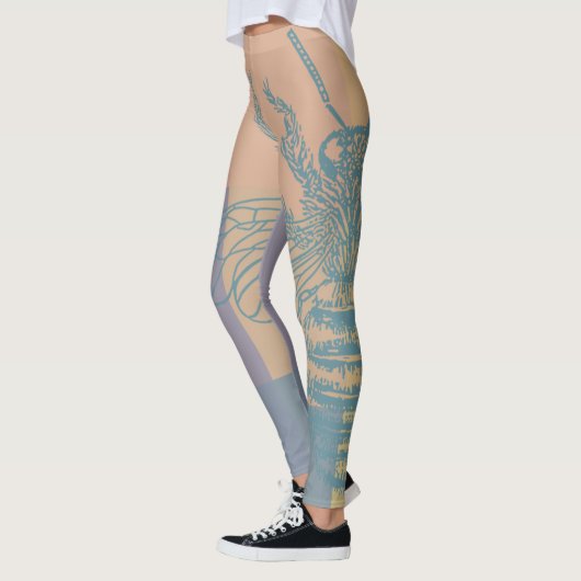 Leggings Bee dorée moderne (Gauche)