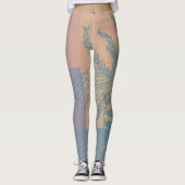 Leggings Bee dorée moderne (Devant)
