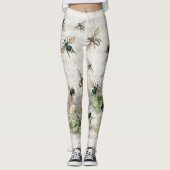 Leggings Bee Honey Travailleur Queen Bees Antique (Devant)