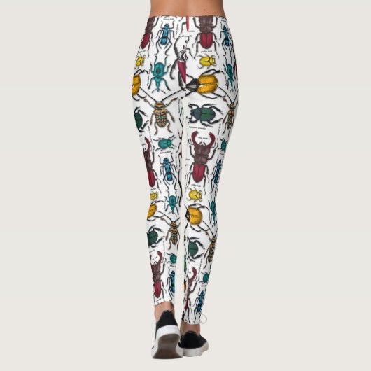 Leggings Beetons sur blanc (Dos)