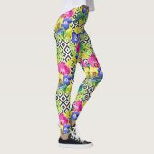 Leggings Bégonia et palmettes d'orchidée (Droite)
