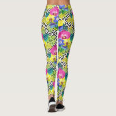 Leggings Bégonia et palmettes d'orchidée (Dos)
