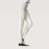 Leggings Beige Brown Blanc Pastel Couleurs Moderne Élégant (Droite)