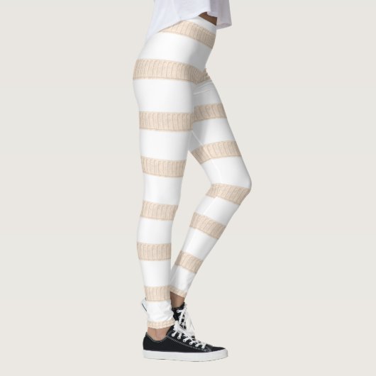 Leggings beige et blanc (Droite)