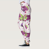 Leggings Beige vert pourpre de feuille de raisins de (Gauche)